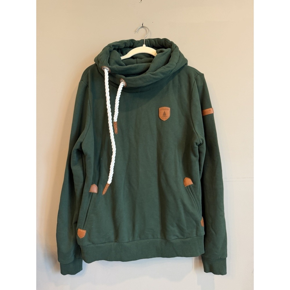 Wanakome Artemis Hunter Green Cowl Neck Hoodie Size XL